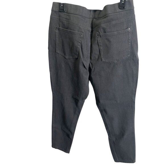 Belle Kim Gravel 12P Petite Grey Pull-On Pants Stretch Waist - Picture 5 of 5